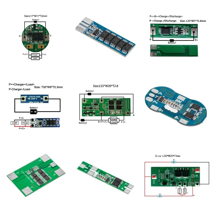 Battery Protection Circuit 2s PCM 3A for Li-ion/LiFePO4 Battery Packs